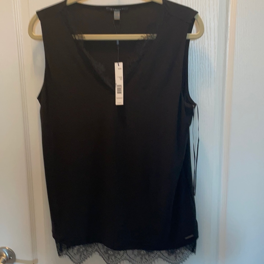 Brand new T TAHARI sleeveless black top